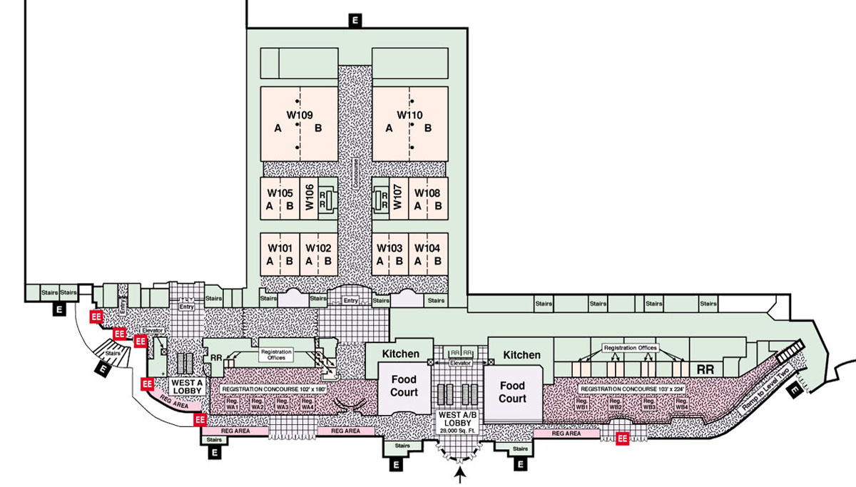 Celebration Orlando - Center Map - Level 1 (Registration)