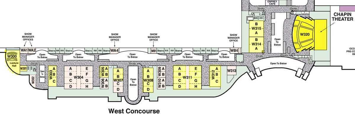 Celebration VI - Center Map - Level 3 (Panels, Chapin Theater)