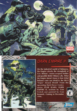 Star Wars Galaxy DH1 preview card, 1994