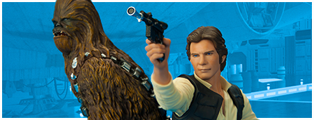 Han Solo & Chewbacca ARTFX+ set from Kotobukiya Han Solo & Chewbacca ARTFX+ set from Kotobukiya