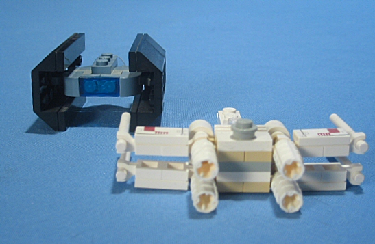 MINI X-Wing Fighter / TIE Advanced (Set 4484) - Loose Rear View