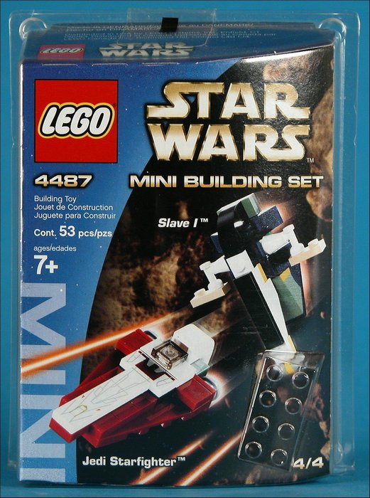 MINI Jedi Starfighter / Slave I (Set 4487) - Boxed Front View