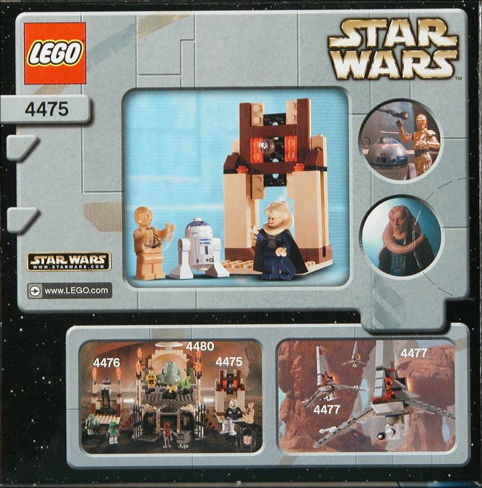 Jabba's Message (Set 4475) - Boxed Rear View