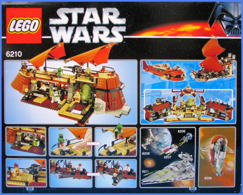 Jabba's Sail Barge (Set 6210) - Boxed Rear View