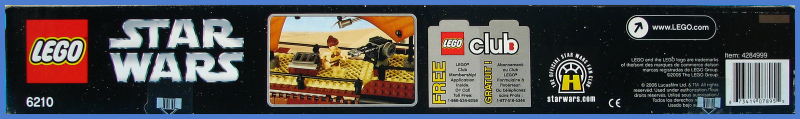 Jabba's Sail Barge (Set 6210) - Boxed Bottom View