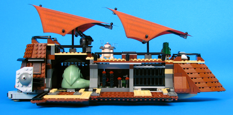 Jabba's Sail Barge (Set 6210) - Loose Left View - Open