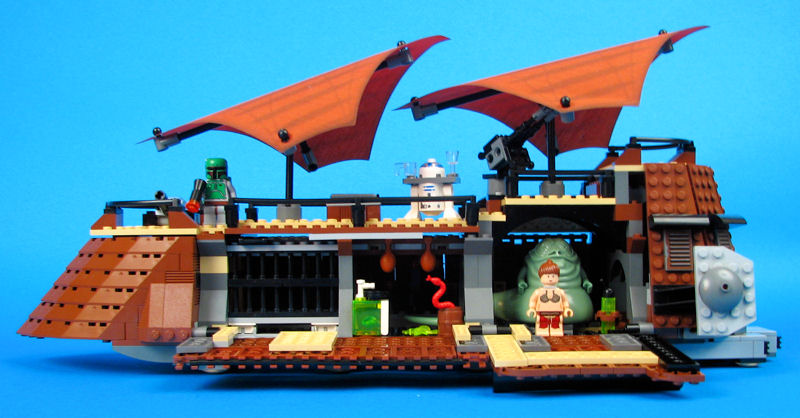 Jabba's Sail Barge (Set 6210) - Loose Right View - Open