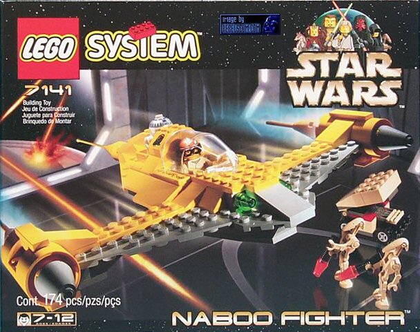 Naboo Fighter (Set 7141) - Boxed Front View