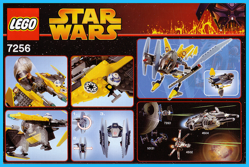 Jedi Starfighter and Vulture Droid (Set 7256) - Boxed Rear View