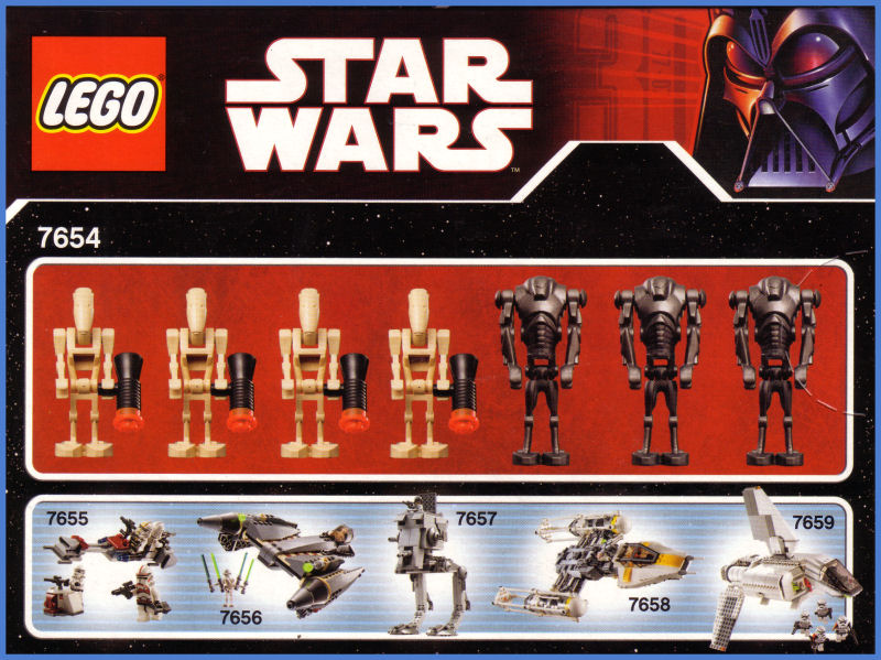 Droids Battle Pack  (Set 7654) - Boxed Rear View