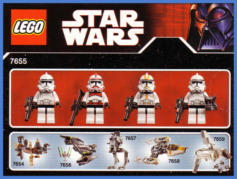 Clone Troopers Battle Pack  (Set 7655) - Boxed Rear View