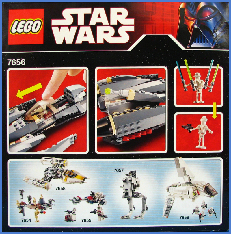 General Grievous Starfighter  (Set 7656) - Boxed Rear View