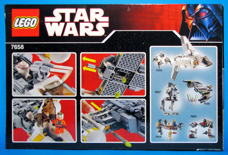 Y-Wing Fighter (Set 7658) - Boxed Rear View