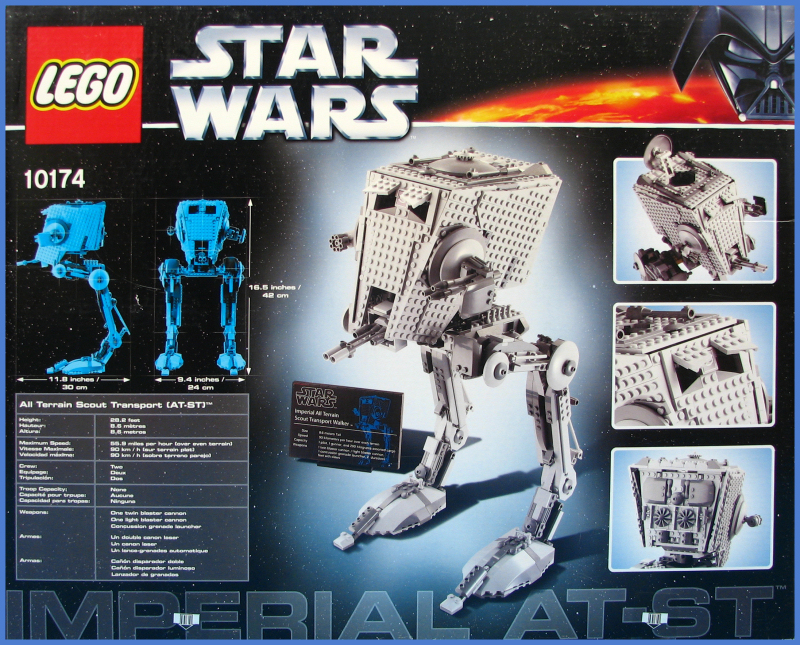 Imperial AT-ST (Set 10174) - Boxed Rear View