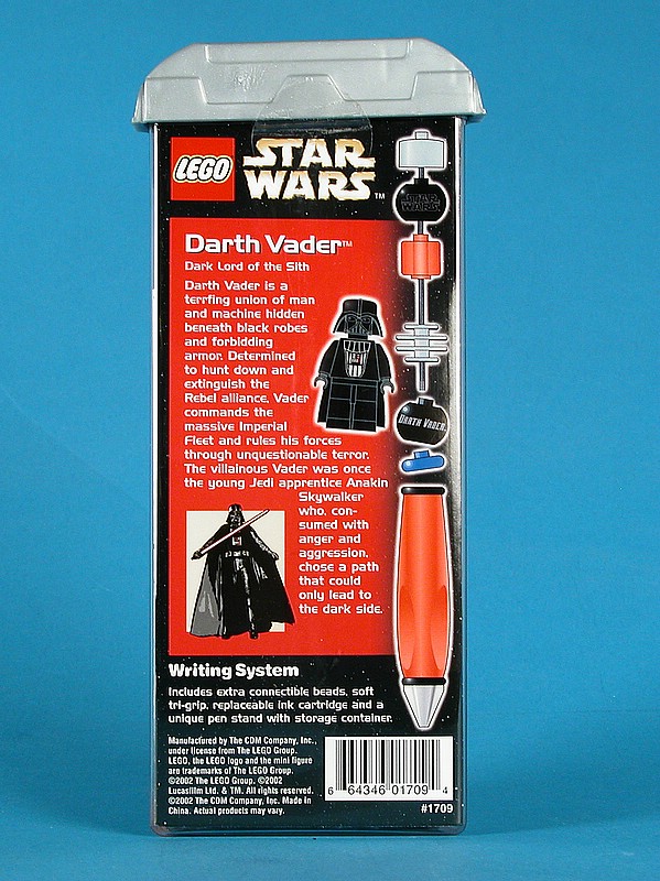 Darth Vader Pen (Set 1709) - Boxed Rear View