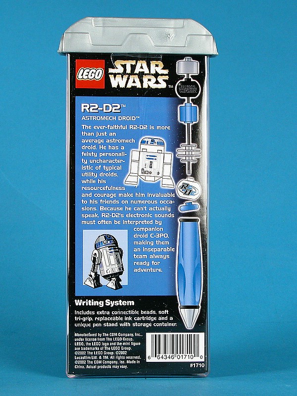 R2-D2 Pen (Set 1710) - Boxed Rear View