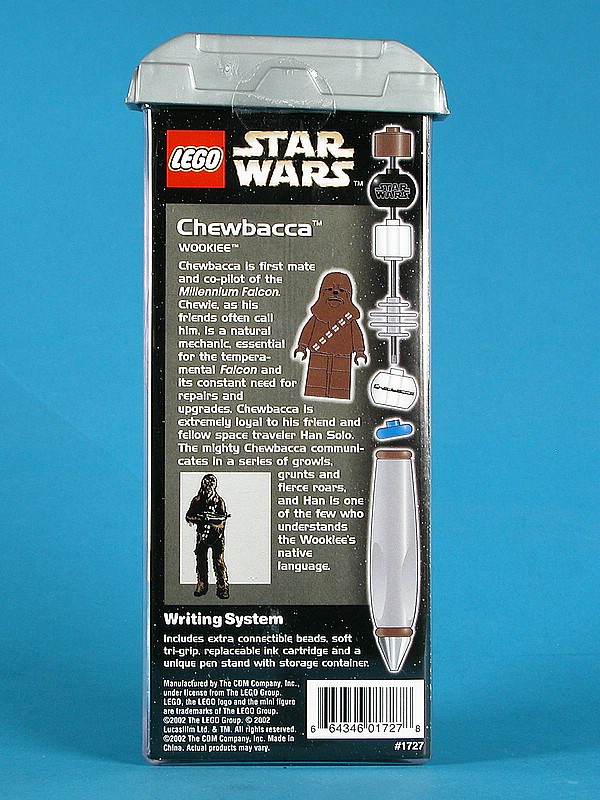 Chewbacca Pen (Set 1727) - Boxed Rear View
