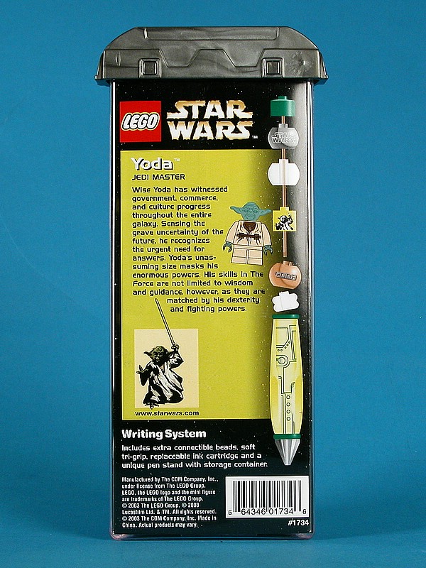 Yoda Pen (Set 1734) - Boxed Rear View