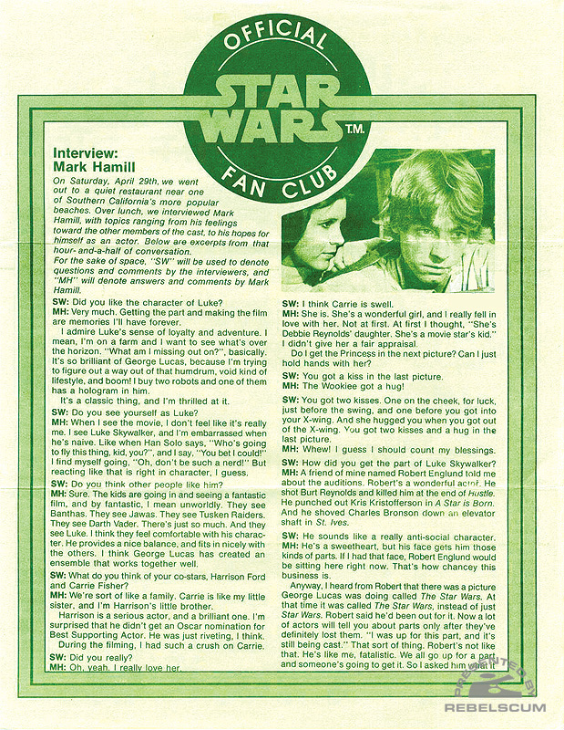 Official Star Wars Fan Club #3 July 1978