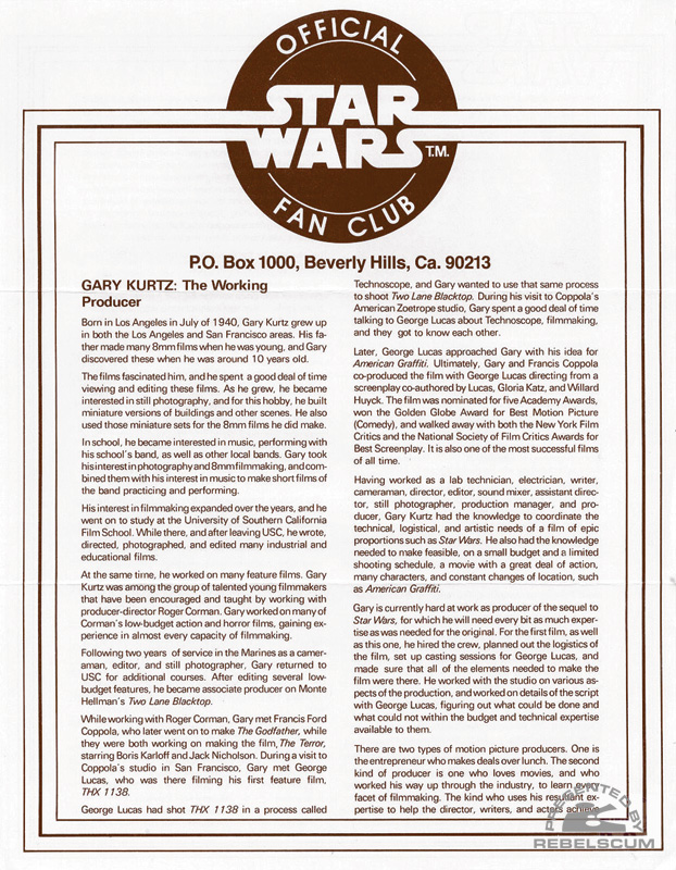 Official Star Wars Fan Club #4 September 1978