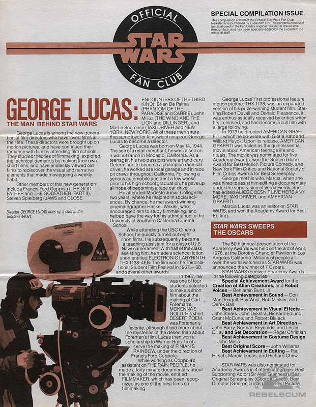 Official Star Wars Fan Club: Special Compilation Issue November 1980