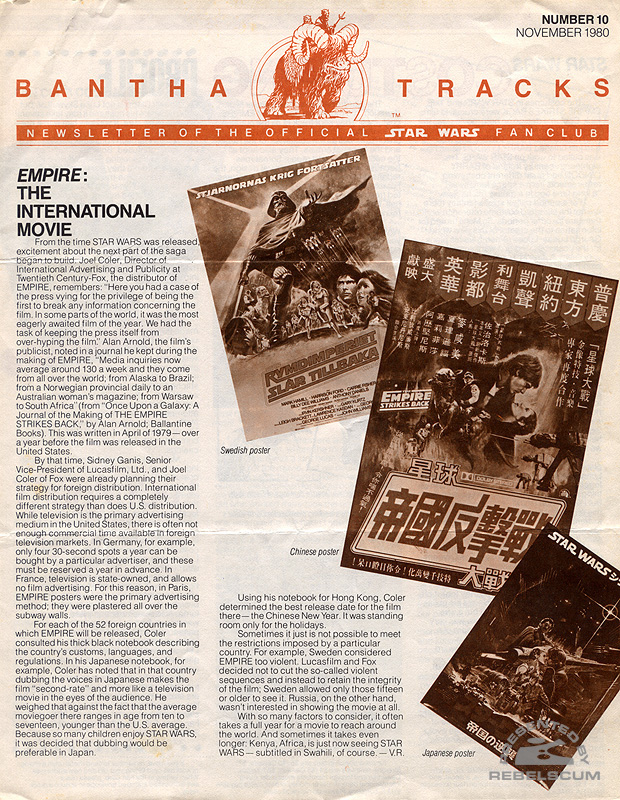 Bantha Tracks #10 November 1980