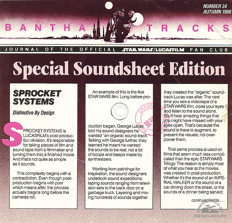 Bantha Tracks #34 Fall 1986