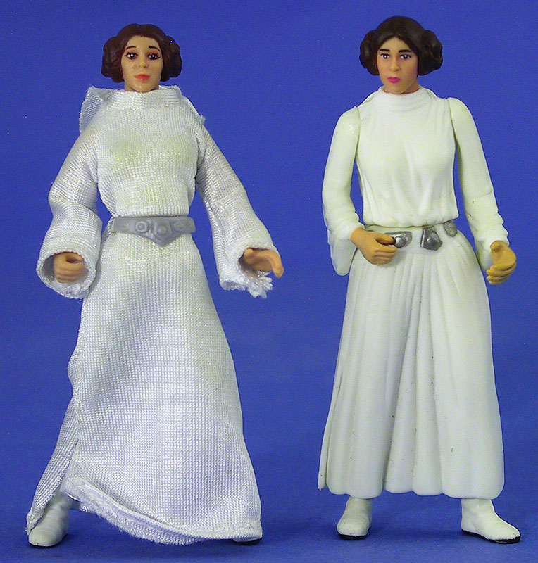 <center>Comparison Photo:<br>PLC Leia (left) and All-New Likeness Leia (right)</center>