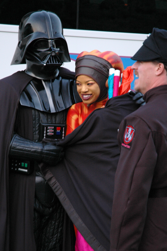 It was so cold that snuggling with Vader was even welcome