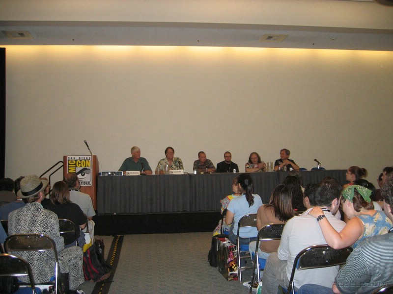 (l to r) Mike Richardson, Randy Stradley, Jeremy Barlow, Eric Powell, Chris Warner, Stan Sakai