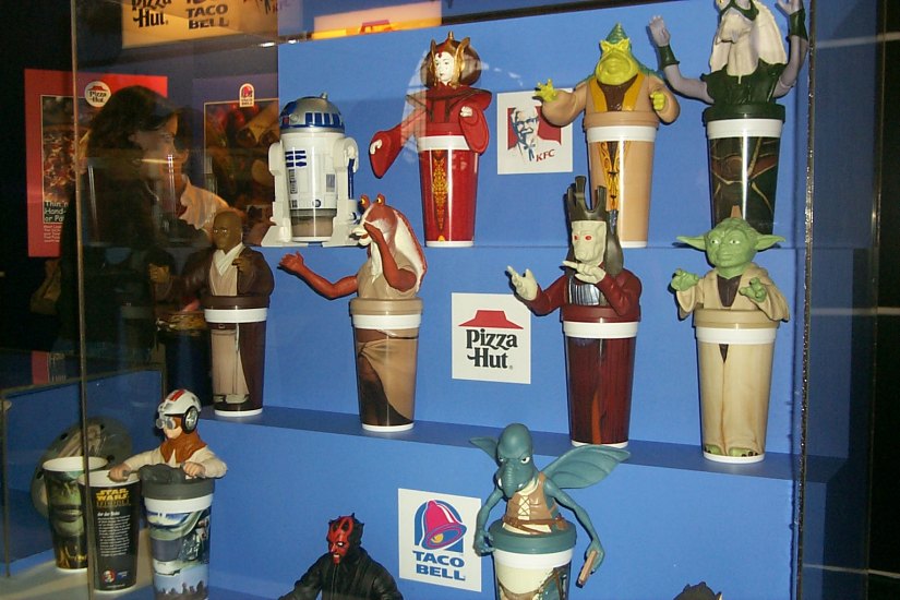 Star Wars PHANTOM MENACE counter standee TRI-CON Qui-Gon '99 Pepsi KFC Taco  Bell