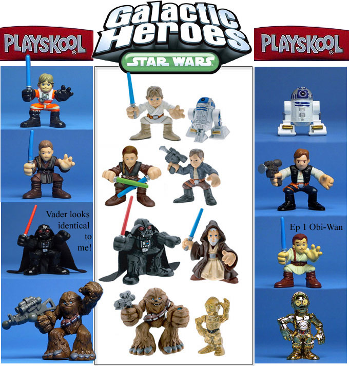A Comparison of Playskool BigAdventures figs and Galactic Heroes