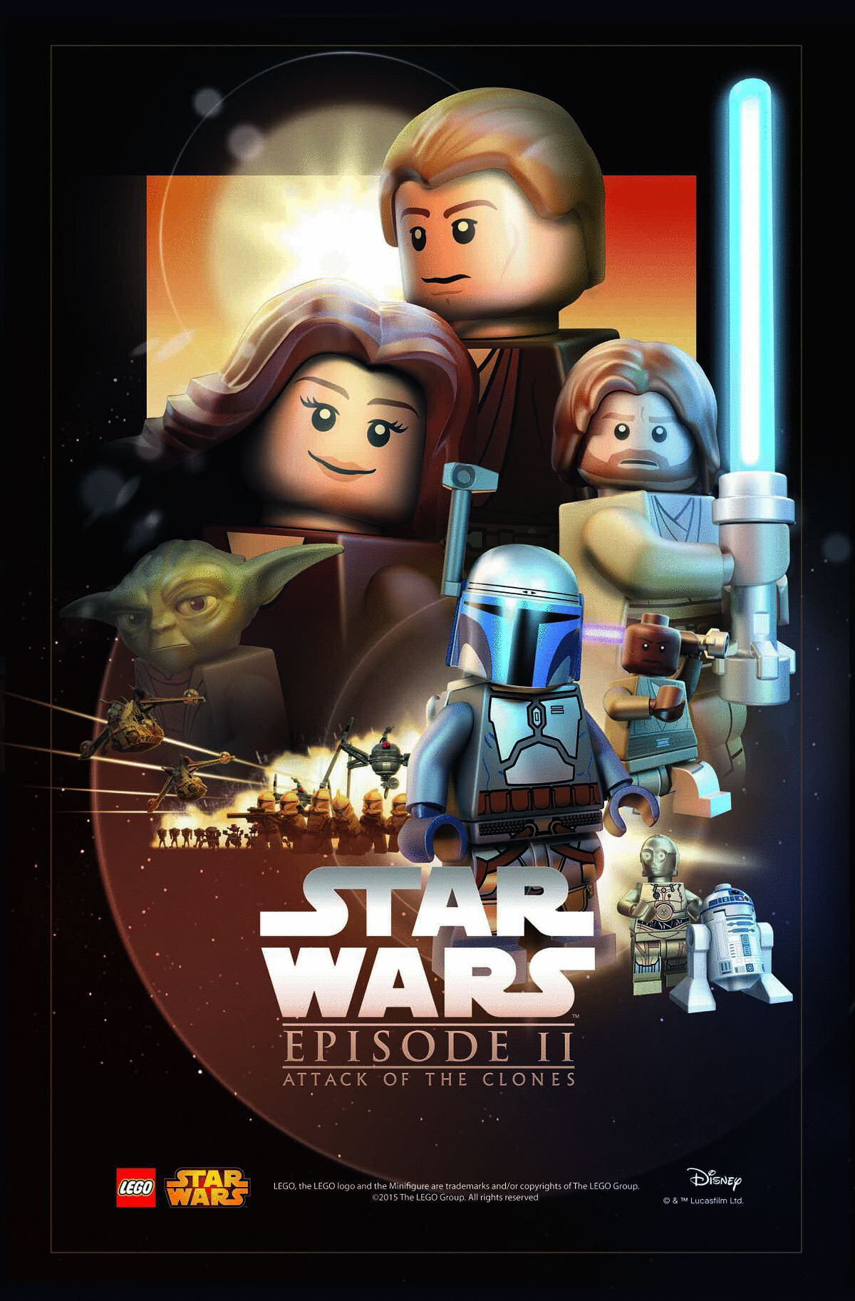 STARS WARS LEGO EPISODE 1 MOVIE POSTER PICTURE PRINT Sizes A5 to A0 **NEW** 