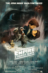 Star Wars: The Empire Strikes Back theatrical poster by macroLEGOuniverse