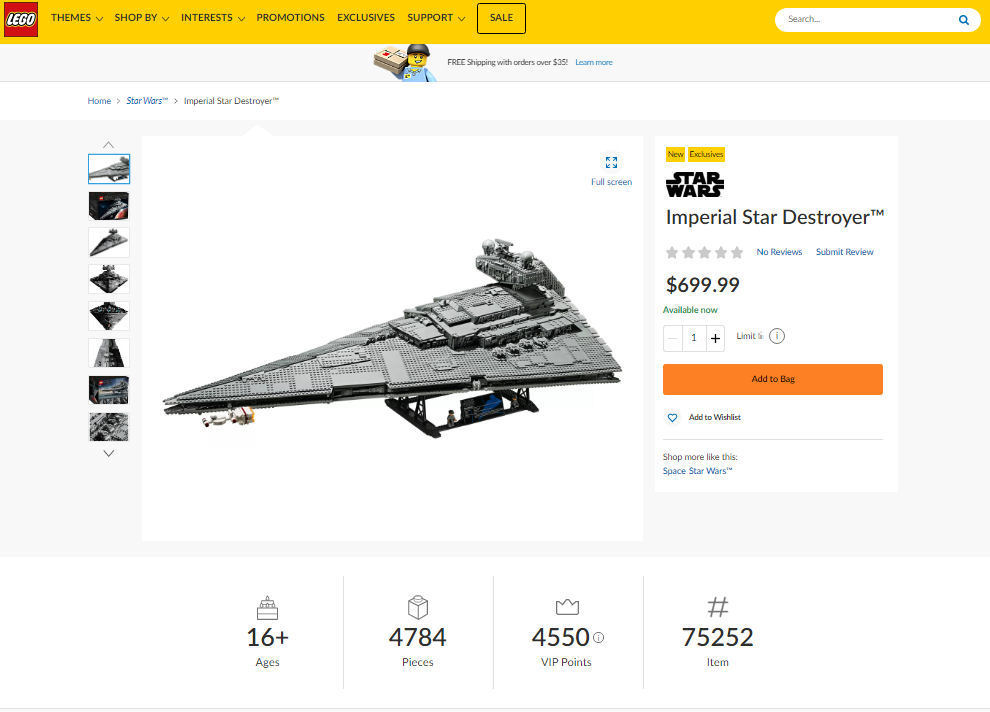 75252 Imperial Star Destroyer Now Available Everywhere! - The Holo ...