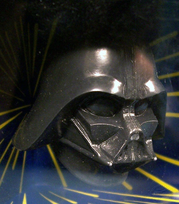 Darth Vader only has half a head!