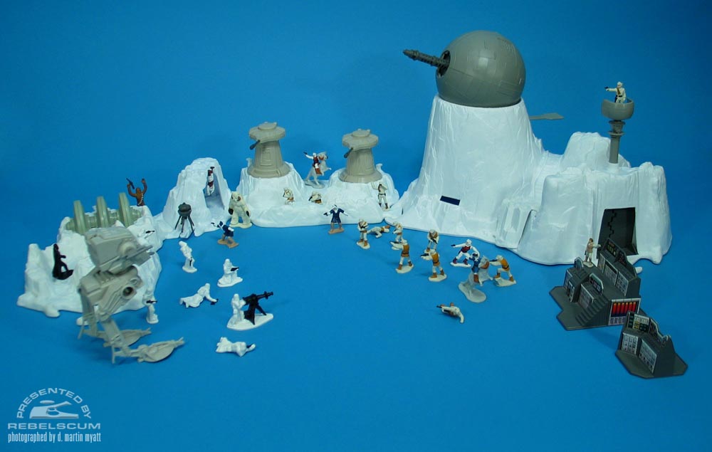 All of the Hoth Micro Collection sets including the Build Your Armies mail away, The Generator Attack, Hoth Ion Cannon, Hoth Turret Defense, and the Hoth Wampa Cave Action Playsets
