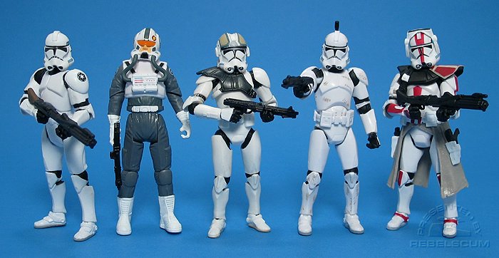 Clone Trooper 6 | Clone Pilot 34 | AT-TE Tank Gunner 38 | Clone Trooper 41 | Clone Commander 33