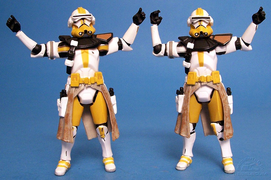 Commander Bly with Yellow and White shoulder and ankle rings
