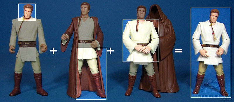 The parts used to make this version of Obi-Wan Kenobi