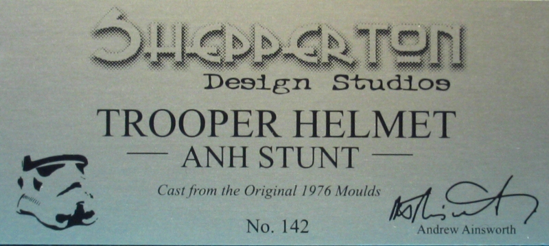 Shepperton Design Studios Stunt Trooper Helmet - Plaque